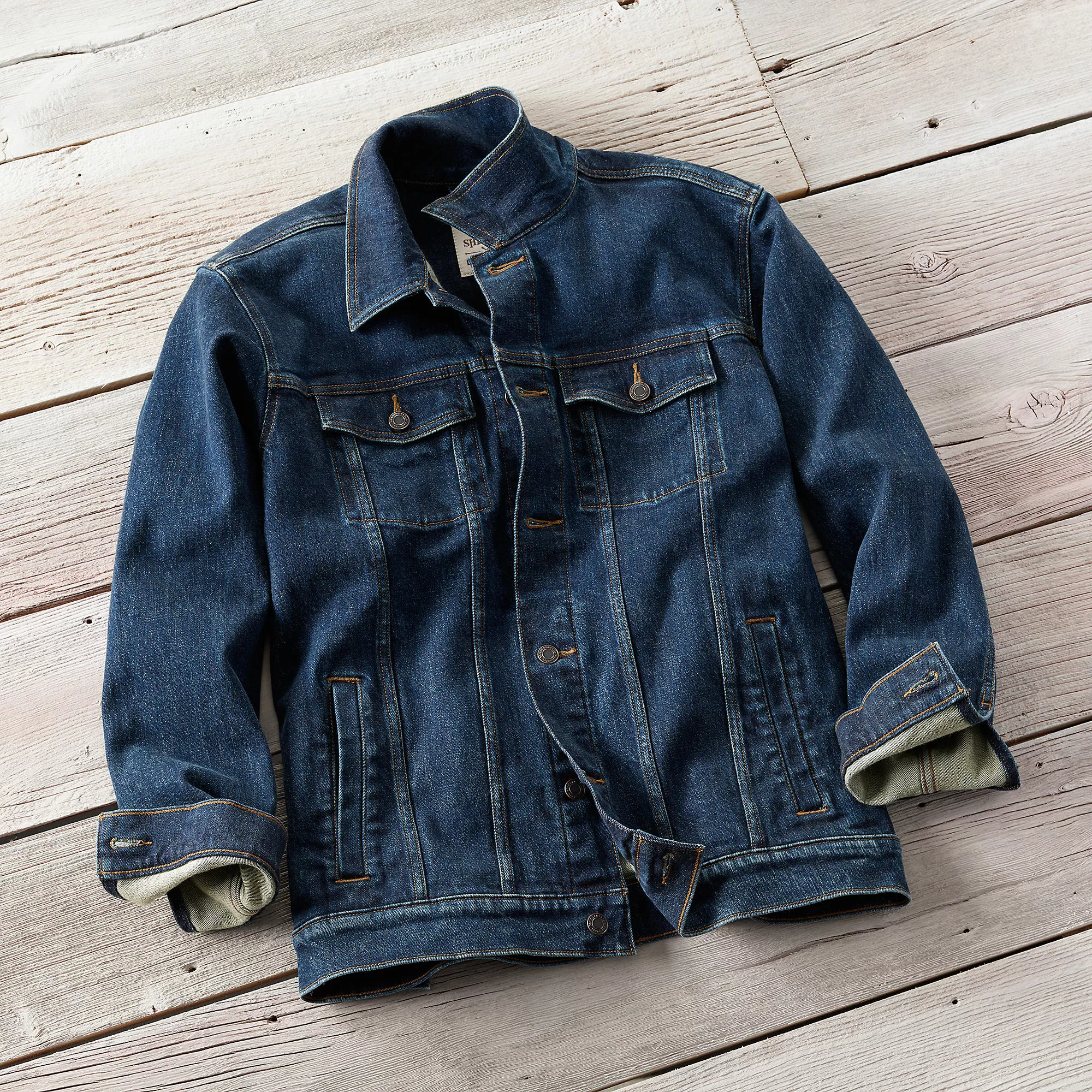 Blake Shelton X Lands' End Men's Unlined Denim Trucker Jacket