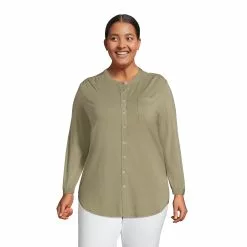 Lands' End Women's Plus Size Long Sleeve Jersey A-line Tunic