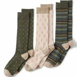 Lands' End Men's Novelty Dress Socks 3 Pack