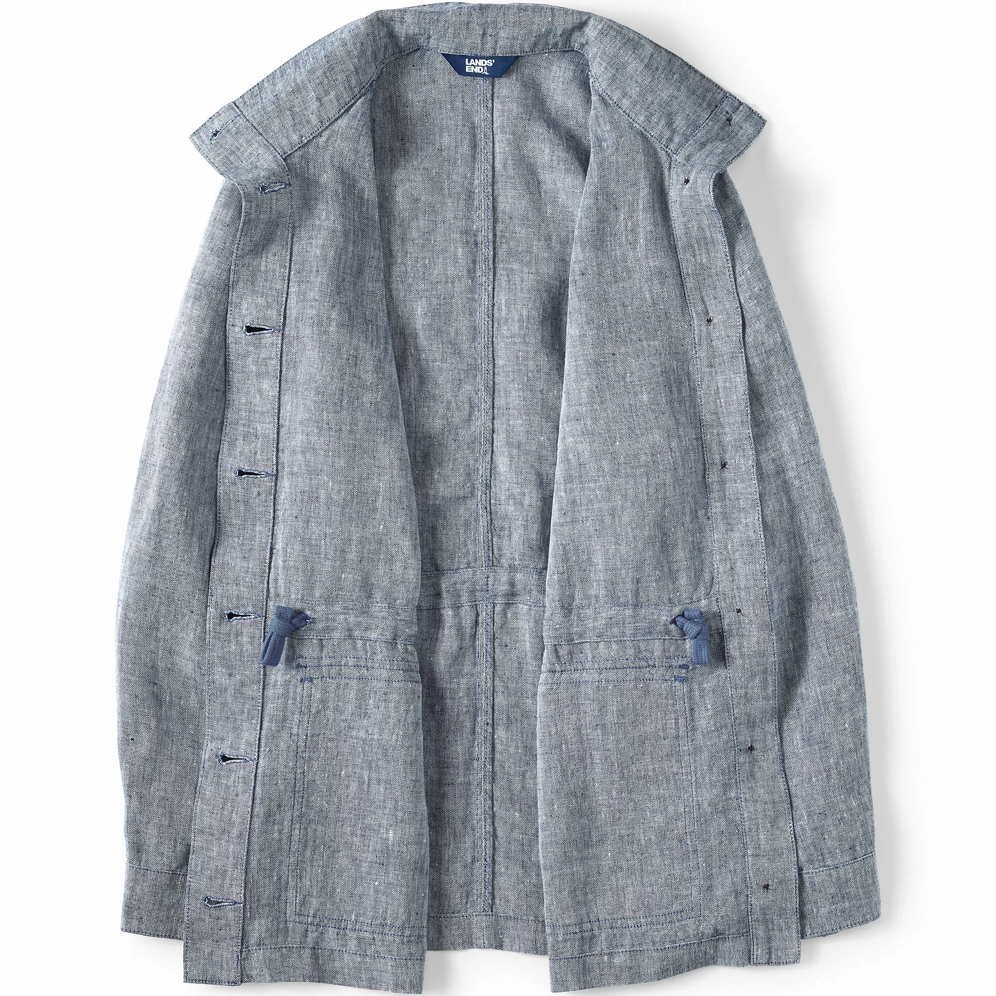 Lands' End Women's Plus Size Linen Long Jacket - Image 6