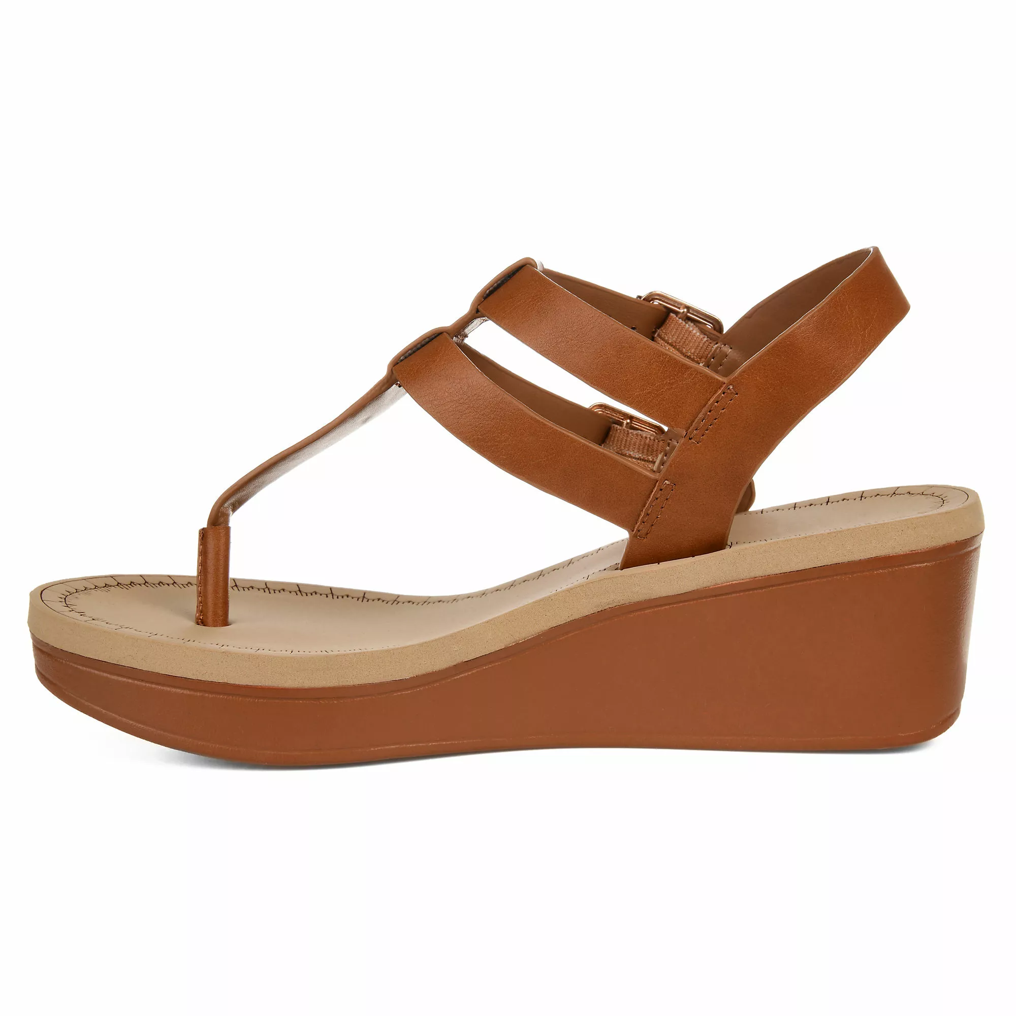 Journee Collection Women's Bianca Comfort T-Strap Wedge Sandals - Image 3