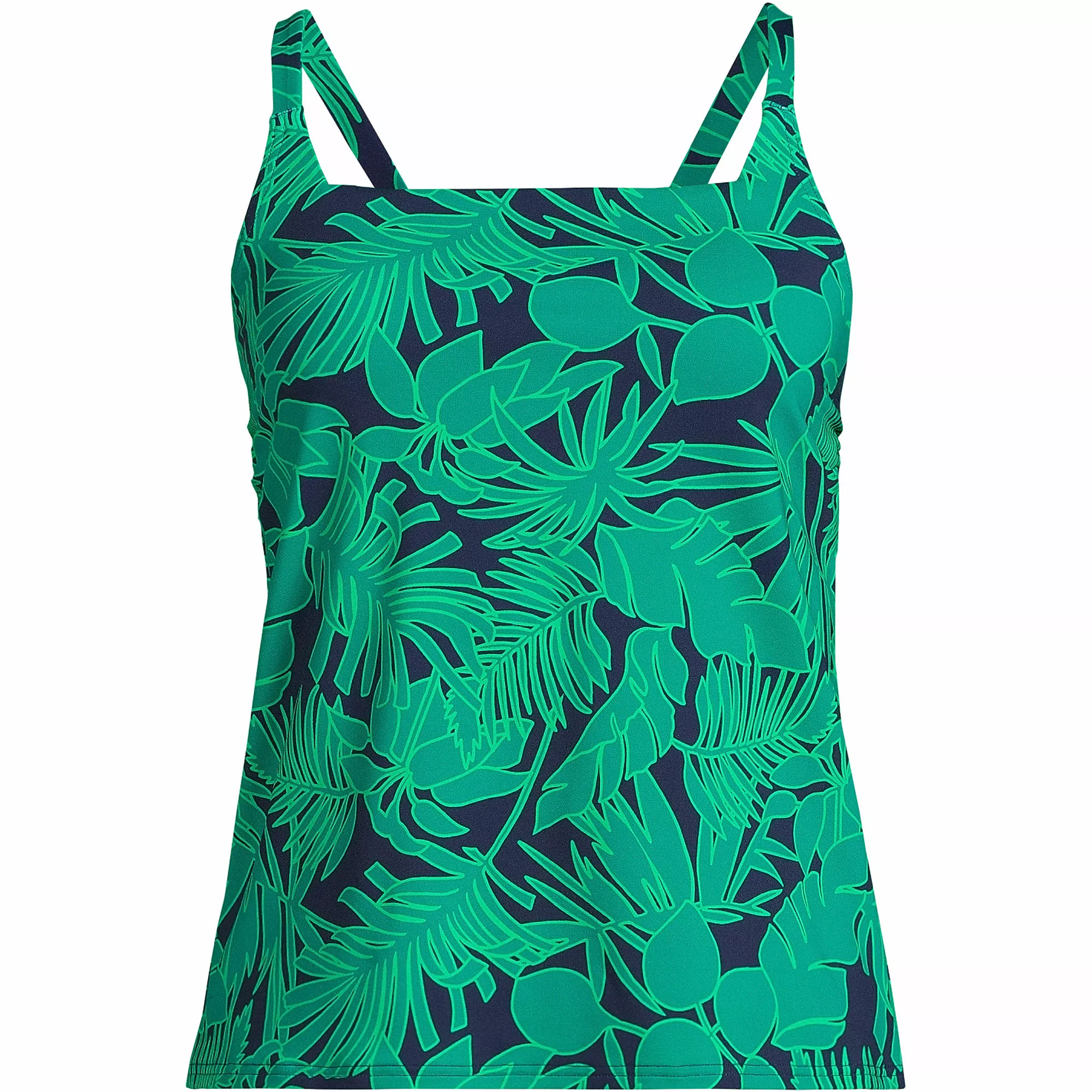 Lands' End Women's Chlorine Resistant Square Neck X-Back Tankini Swimsuit Top - Image 2