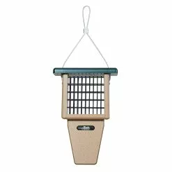 Birds Choice Recycled Suet Tail Prop Bird Feeder For Single Cake