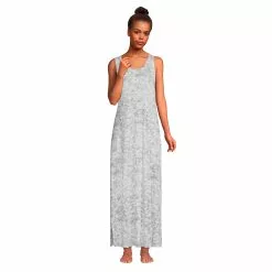 Lands' End Women's Sleeveless Cooling Long Nightgown