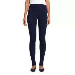 Lands' End Women's Starfish High Rise Pull On Knit Denim Skinny Jeans