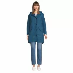 Lands' End Women's Waxed Cotton Trench Coat