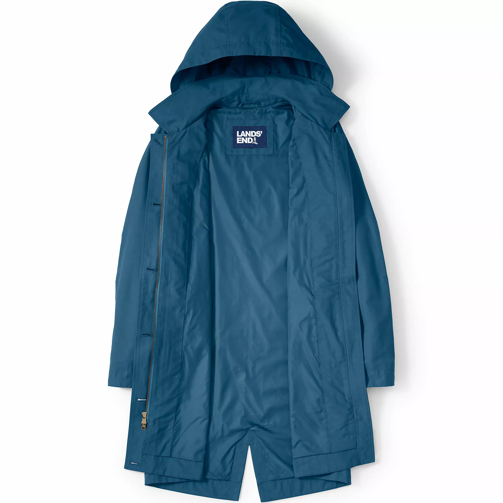 Lands' End Women's Waxed Cotton Trench Coat - Image 7