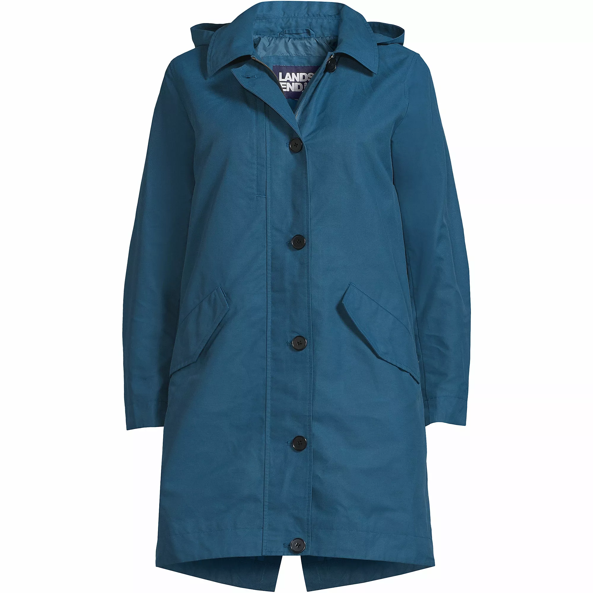 Lands' End Women's Waxed Cotton Trench Coat - Image 6