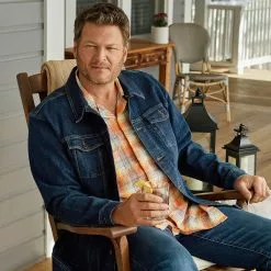 Blake Shelton X Lands' End Short Sleeve Traditional Linen Shirt
