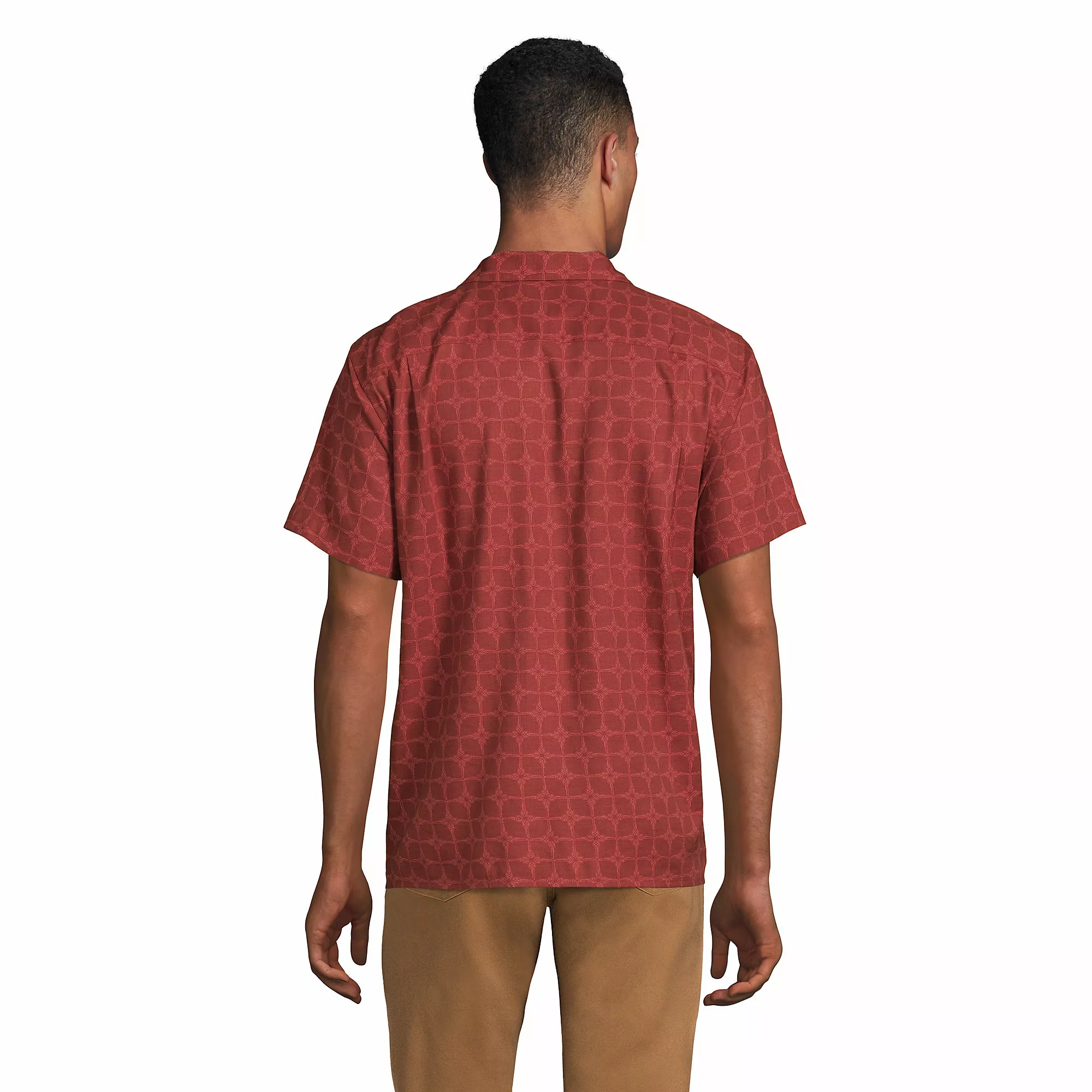 Blake Shelton X Lands' End Men's Traditional Fit Short Sleeve Hawaiian Shirt - Image 4