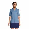 Lands' End Women's Performance Elbow Sleeve Pique Polo