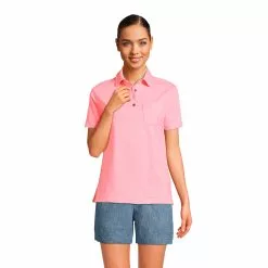 Lands' End Women's Short Sleeve Super T Polo