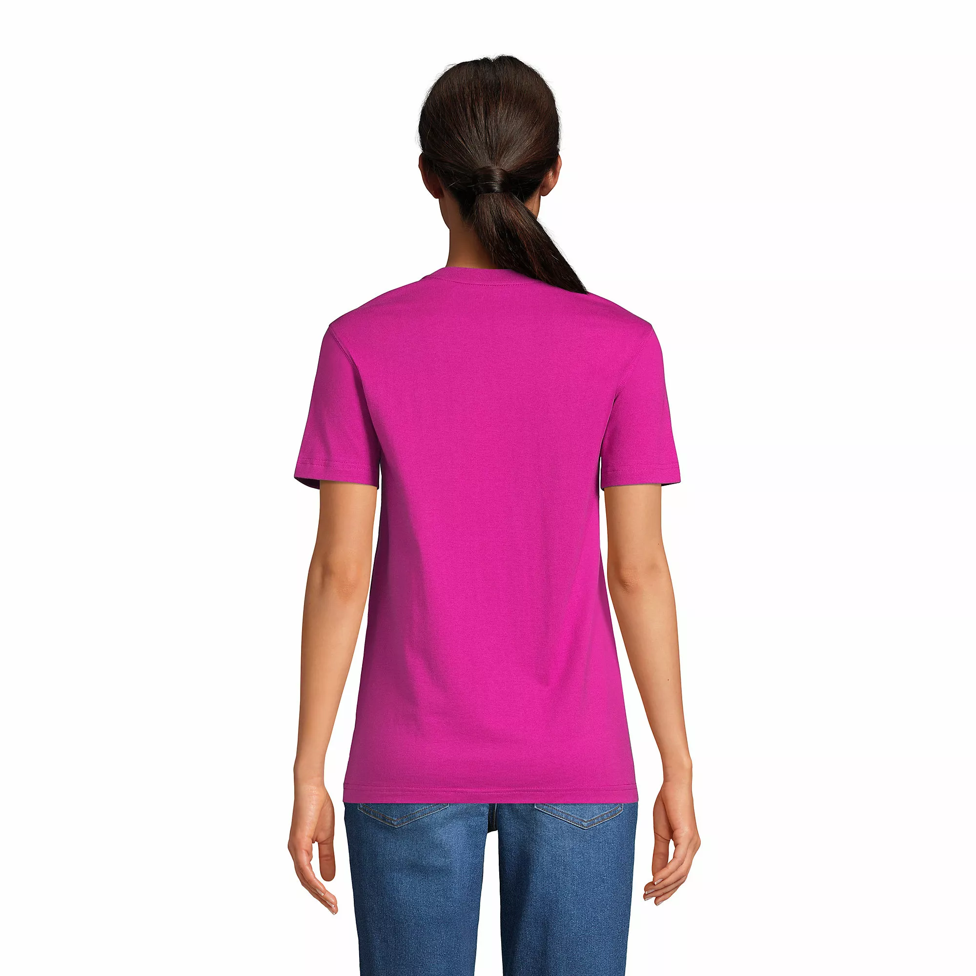 Lands' End Women's Short Sleeve Super T Crew Neck T-shirt - Image 2
