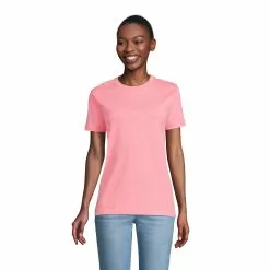 Lands' End Women's Short Sleeve Super T Crew Neck T-shirt