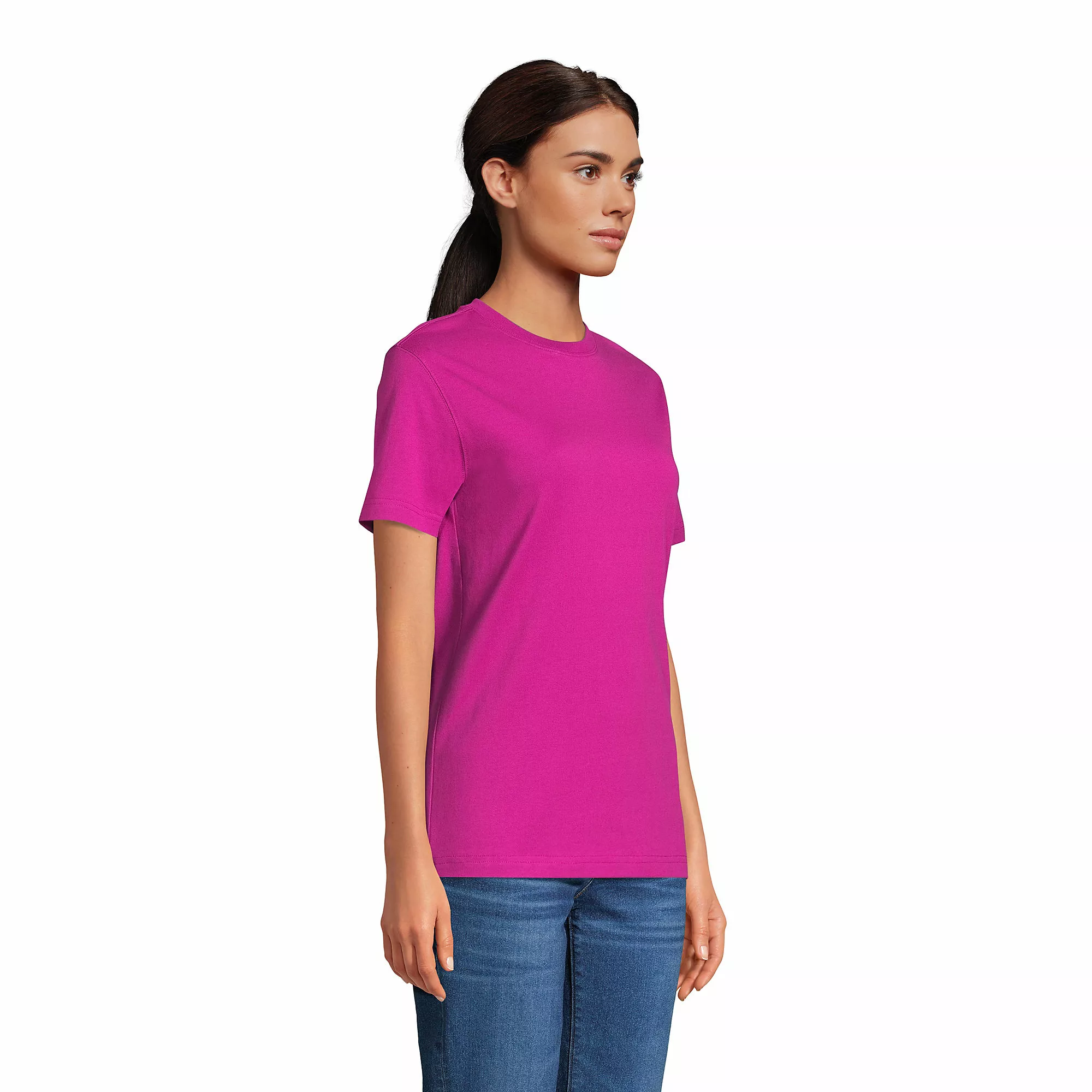 Lands' End Women's Short Sleeve Super T Crew Neck T-shirt - Image 3
