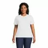 Lands' End Women's Plus Size Short Sleeve Super T Crew Neck T-Shirt