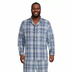 Blake Shelton X Lands' End Men's Big And Tall Poplin Pajama Shirt