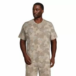 Blake Shelton X Lands' End Men's Big And Tall Waffle Short Sleeve Pajama Henley