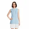 Lands' End Women's Linen Sleeveless Pintuck Shirt