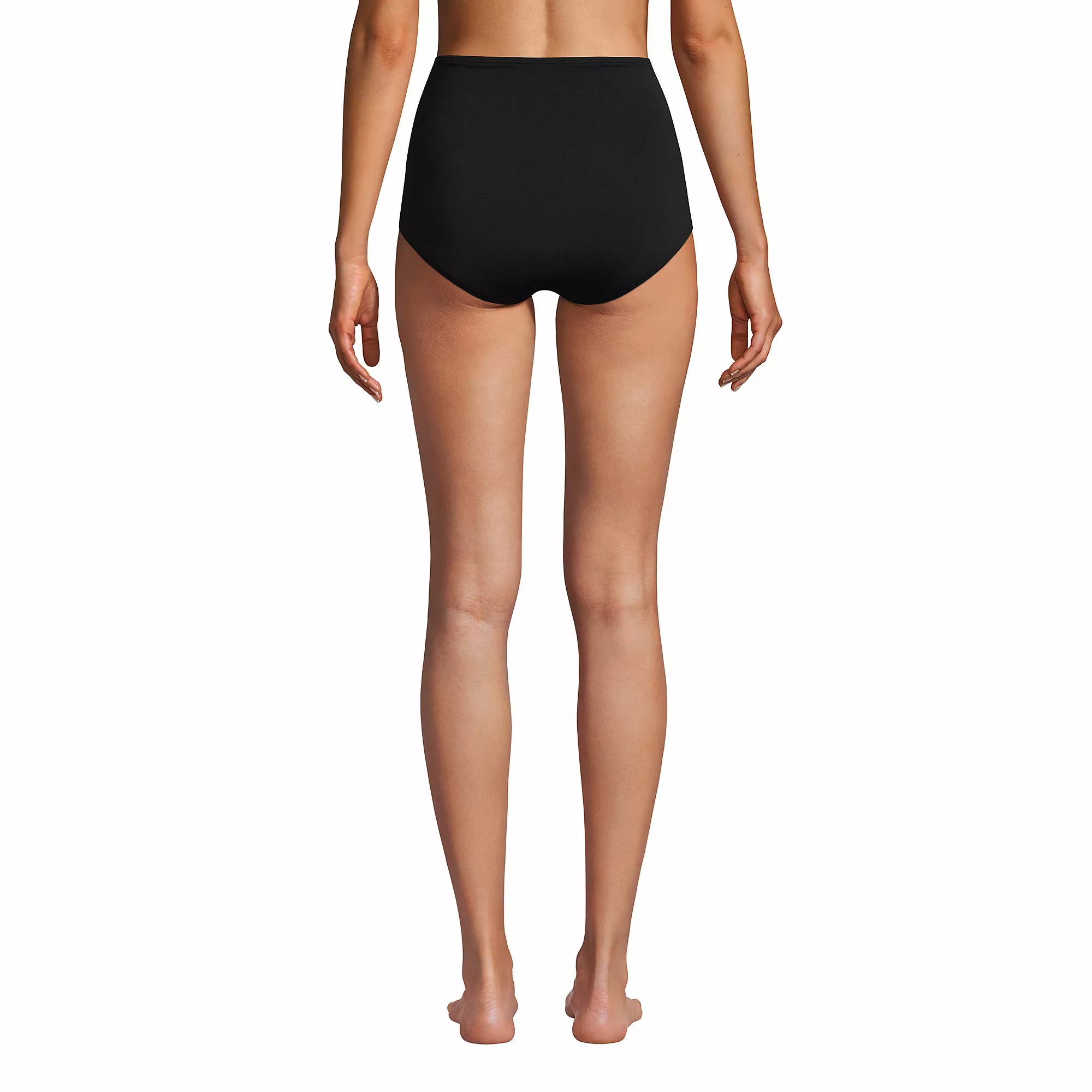 Lands' End Women's Chlorine Resistant Tummy Control Tugless High Waisted Bikini Swim Bottoms - Image 2