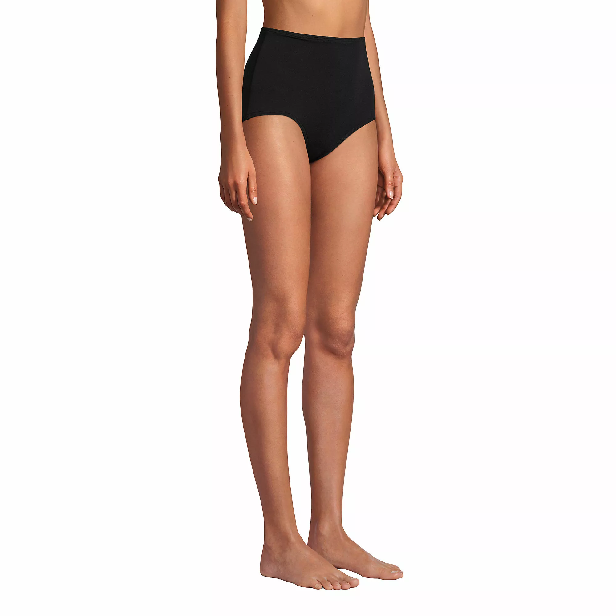 Lands' End Women's Chlorine Resistant Tummy Control Tugless High Waisted Bikini Swim Bottoms - Image 4
