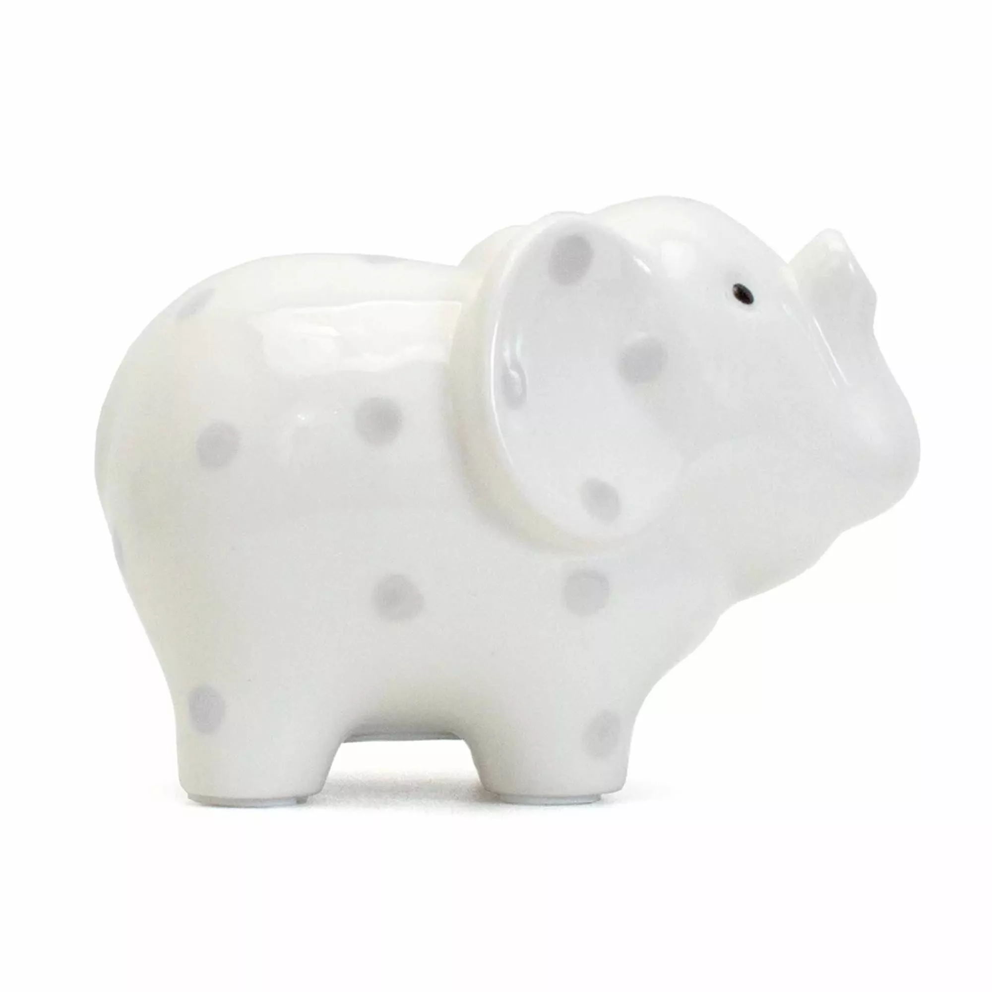 Child To Cherish Ceramic Polka Dot Elephant Piggy Bank - Image 4