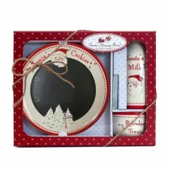 Child To Cherish Kids Christmas Santa In Snow Cookie Plate Set