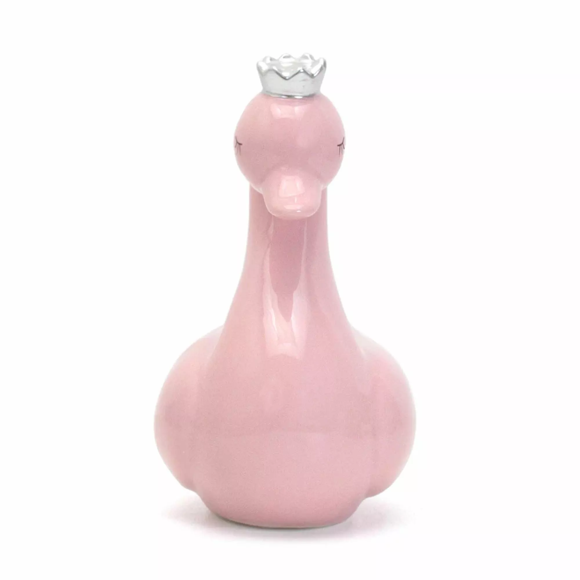 Child To Cherish Ceramic Solid Color Swan Piggy Bank - Image 3