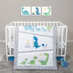 Sammy & Lou Sammy And Lou Sweet Dinosaur Pals 4 Piece Crib Bedding Set
