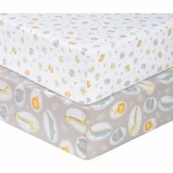 Sammy & Lou Sammy And Lou Jungle Pals 2 Pack Microfiber Fitted Crib Sheet