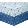 Sammy & Lou Sammy And Lou Airplanes 2 Pack Microfiber Fitted Crib Sheet