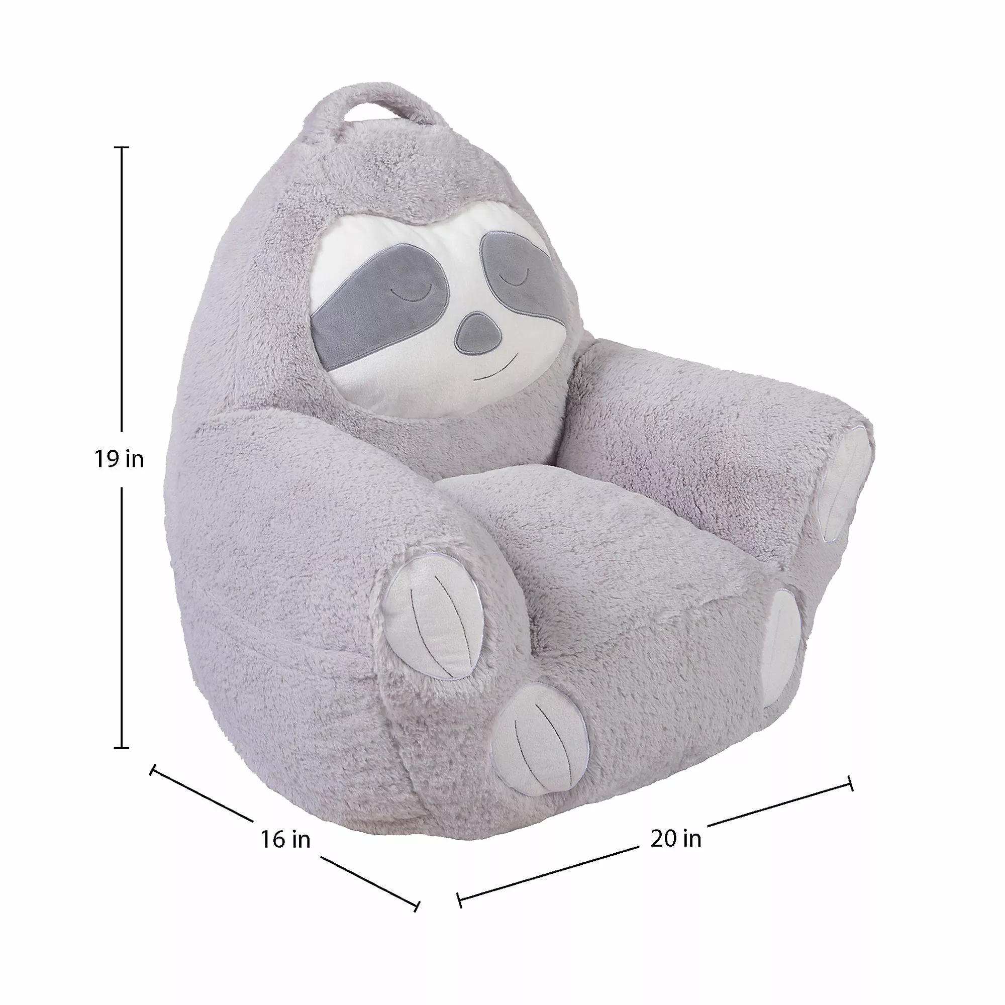 Cuddo Buddies Toddler Plush Sloth Chair - Image 3