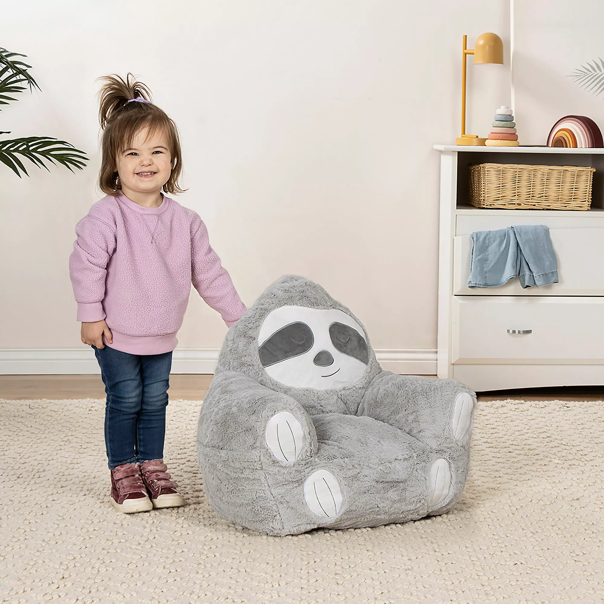 Cuddo Buddies Toddler Plush Sloth Chair - Image 6