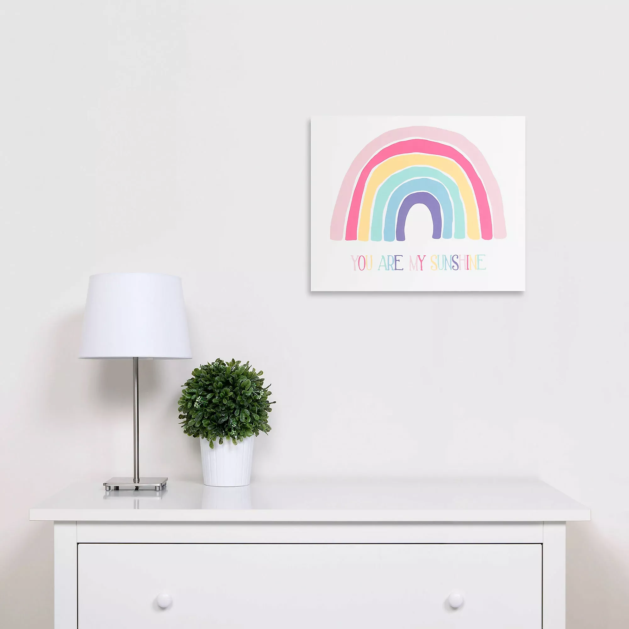 Sammy & Lou Sammy And Lou You Are My Sunshine Rainbow Canvas Wall Art - Image 3