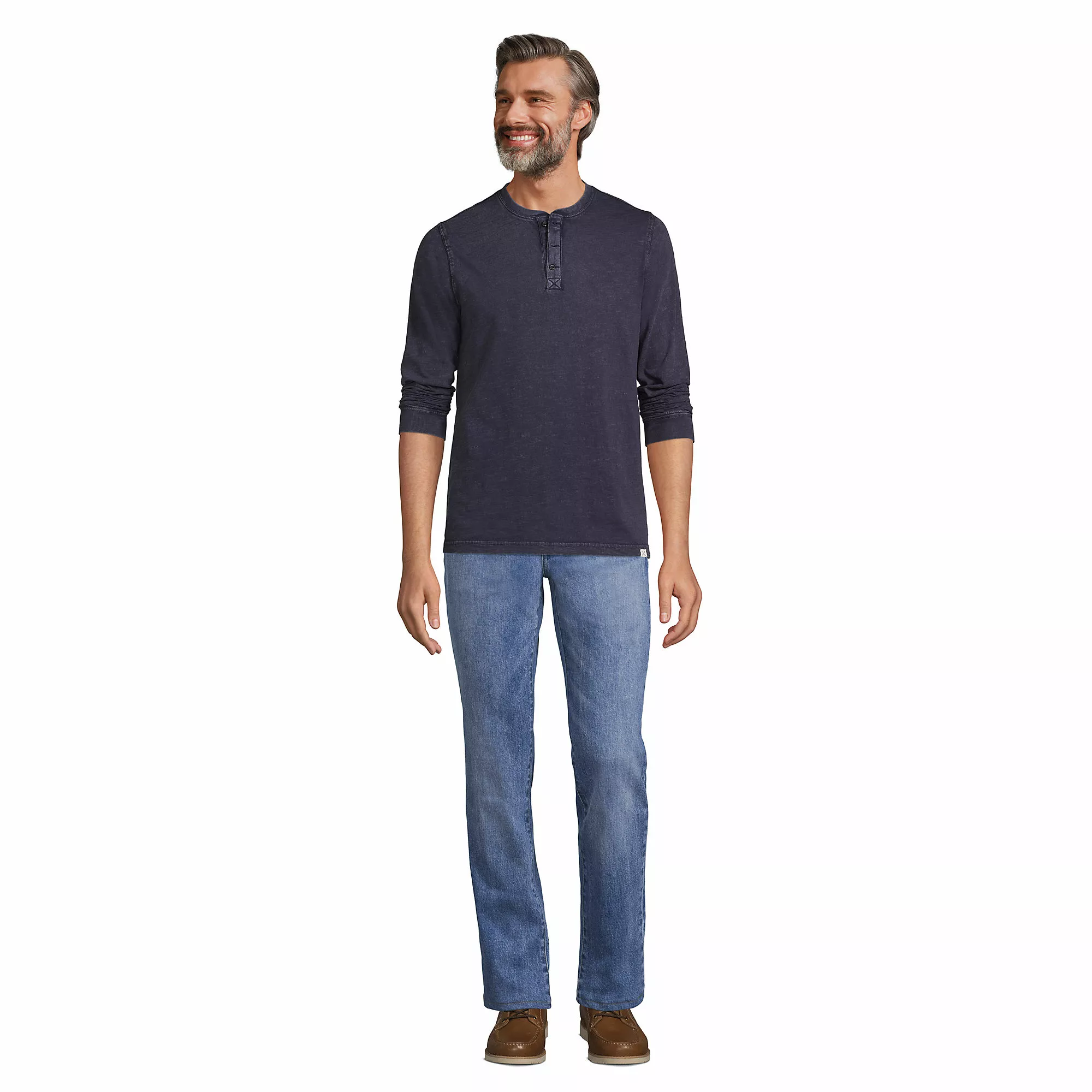Blake Shelton X Lands' End Men's Long Sleeve Garment Dye Slub Henley - Image 6