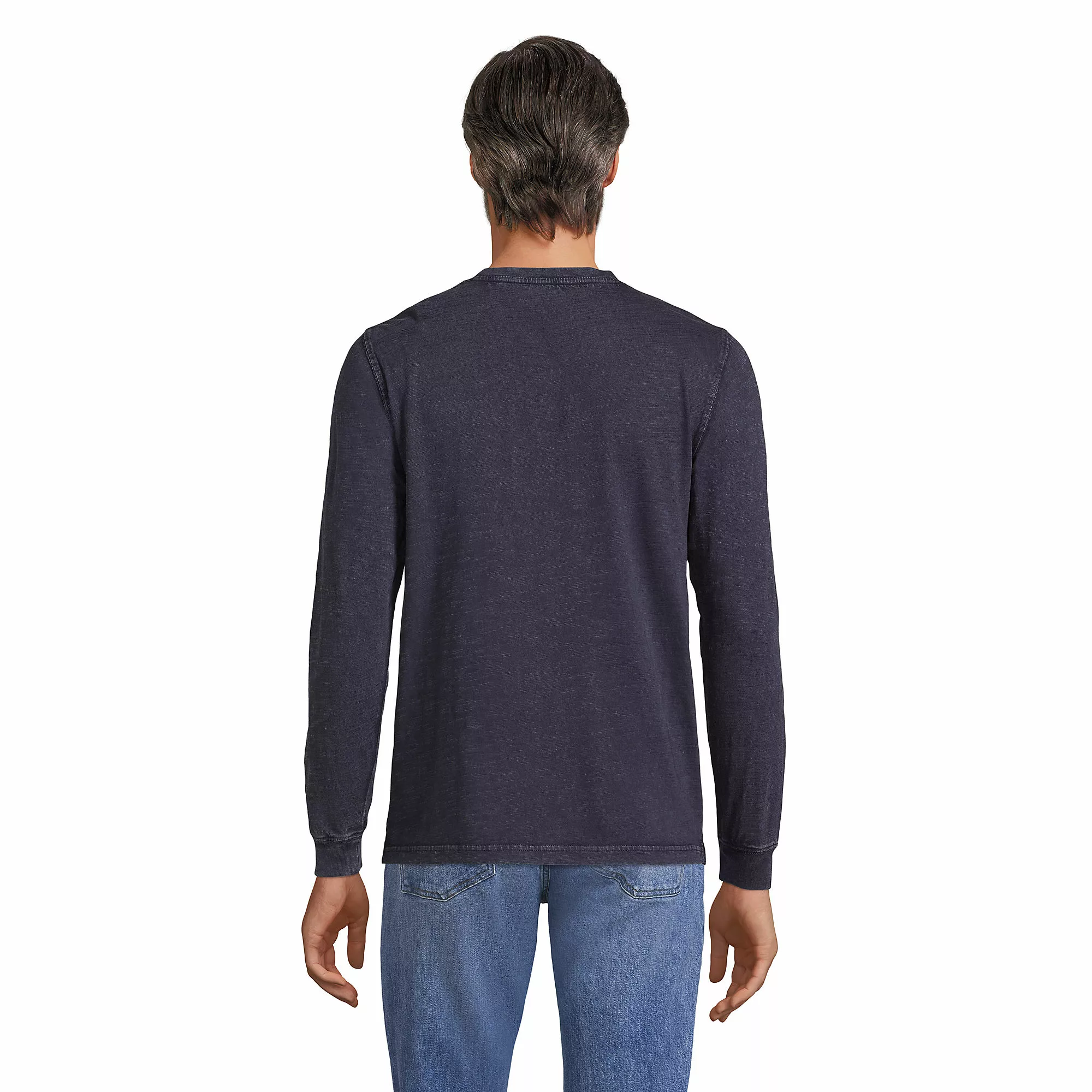 Blake Shelton X Lands' End Men's Long Sleeve Garment Dye Slub Henley - Image 4
