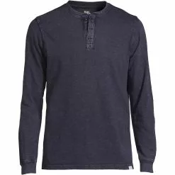 Blake Shelton X Lands' End Men's Long Sleeve Garment Dye Slub Henley