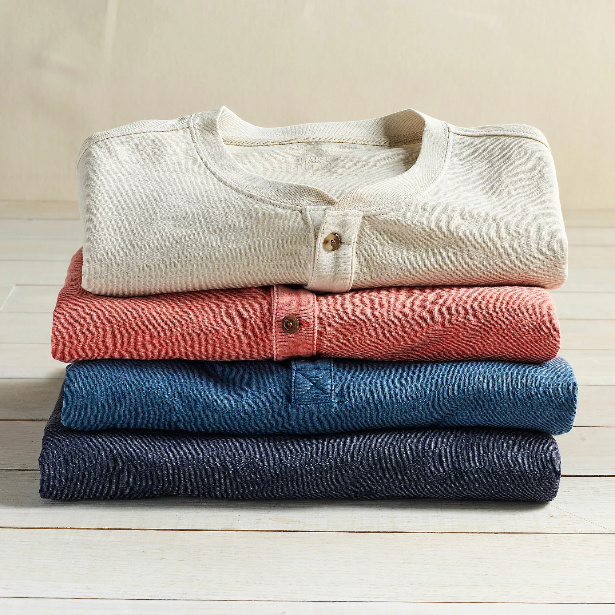 Blake Shelton X Lands' End Men's Long Sleeve Garment Dye Slub Henley - Image 2