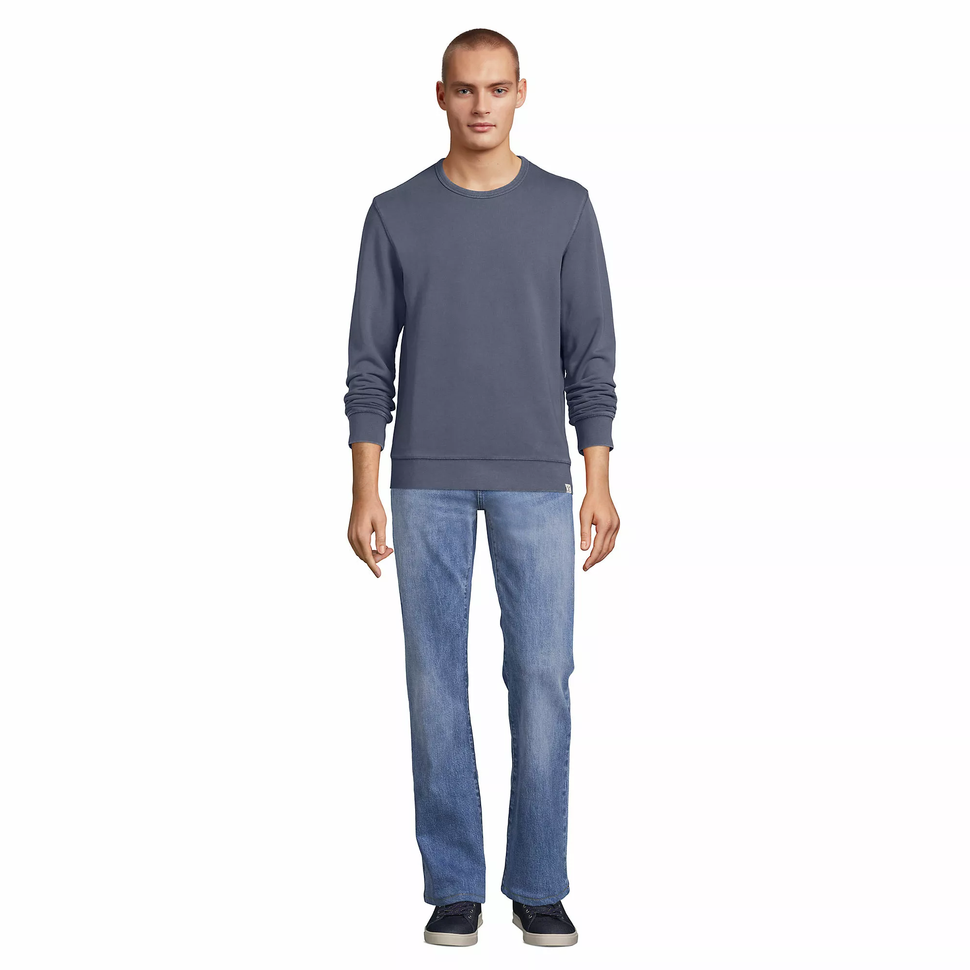 Blake Shelton X Lands End Men's Serious Sweats Garment Dye Long Sleeve Crewneck Sweatshirt - Image 6