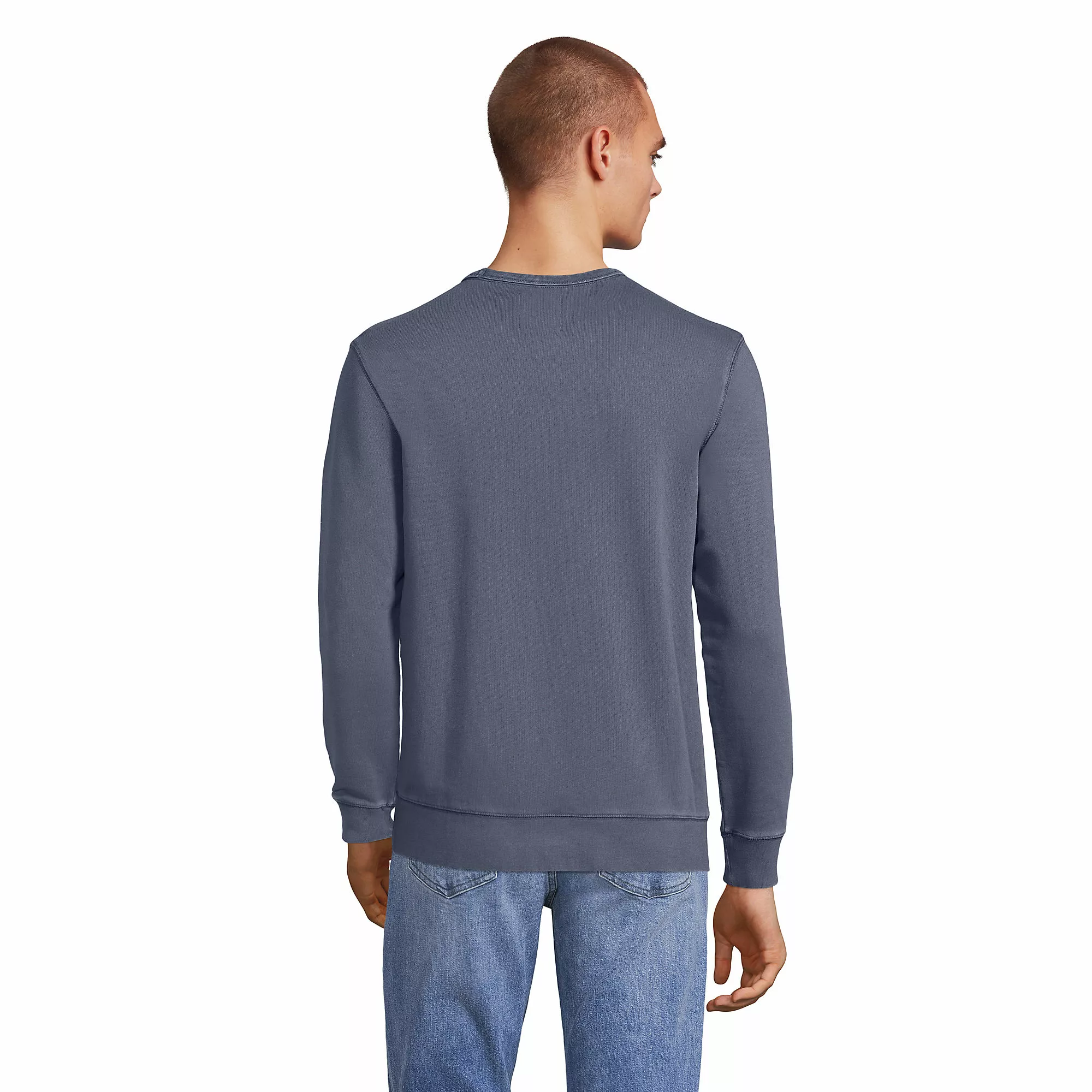 Blake Shelton X Lands End Men's Serious Sweats Garment Dye Long Sleeve Crewneck Sweatshirt - Image 4