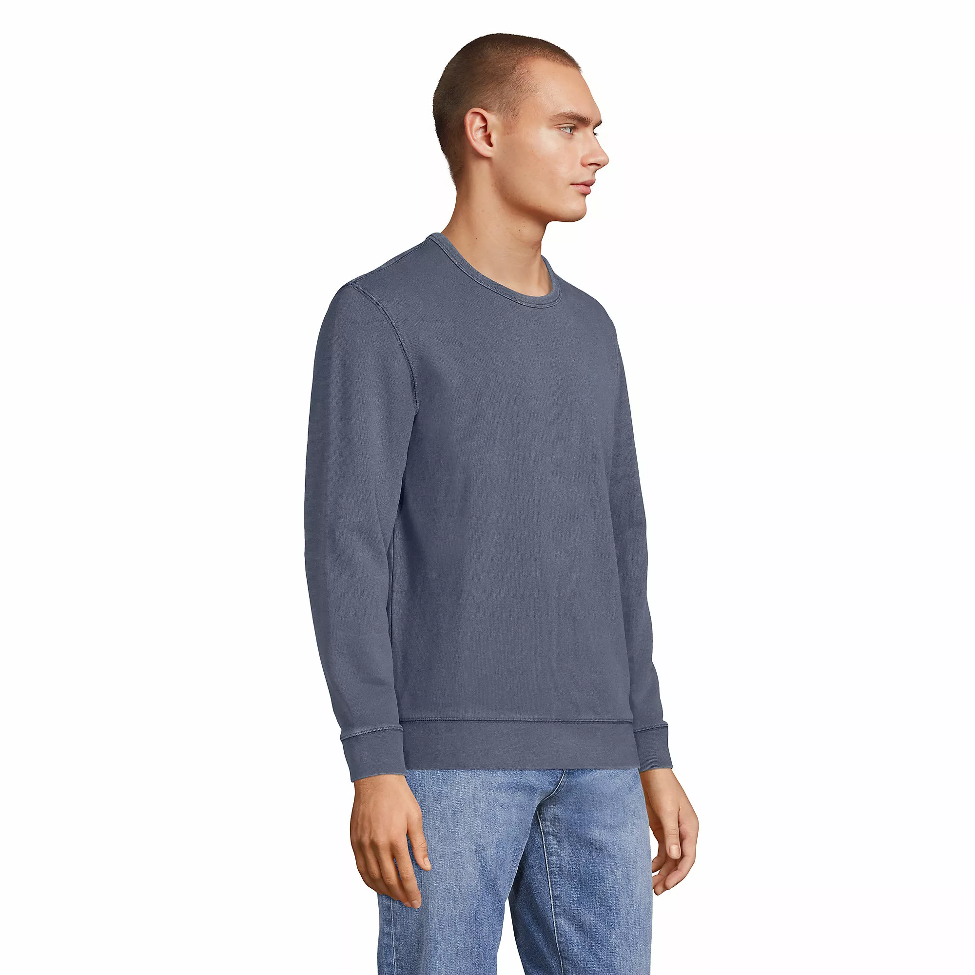 Blake Shelton X Lands End Men's Serious Sweats Garment Dye Long Sleeve Crewneck Sweatshirt - Image 5