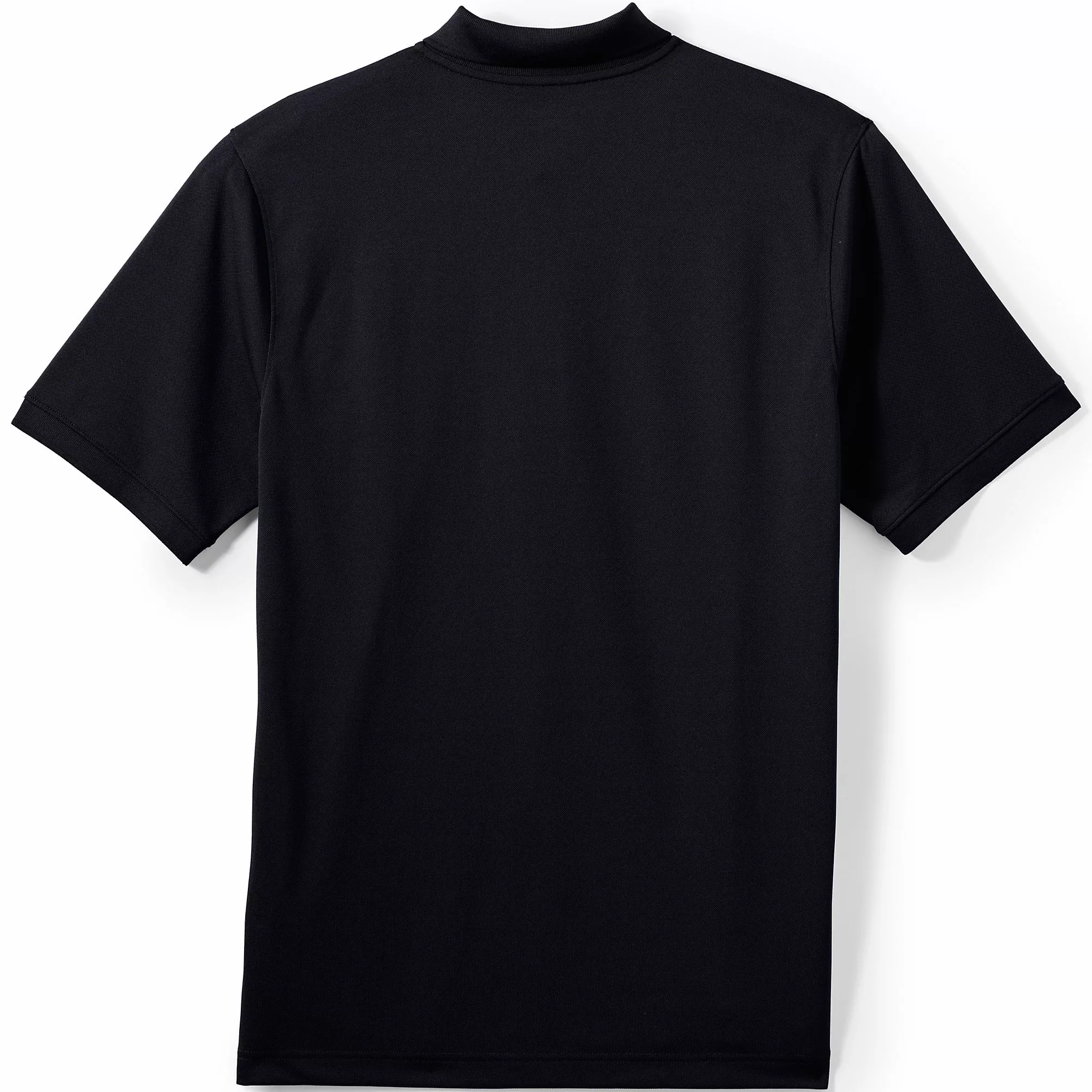 Lands' End Unisex Short Sleeve Basic Polyester Zip Polo - Image 2