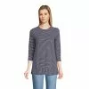 Lands' End Women's 3/4 Sleeve Slub Jersey Swing Tunic