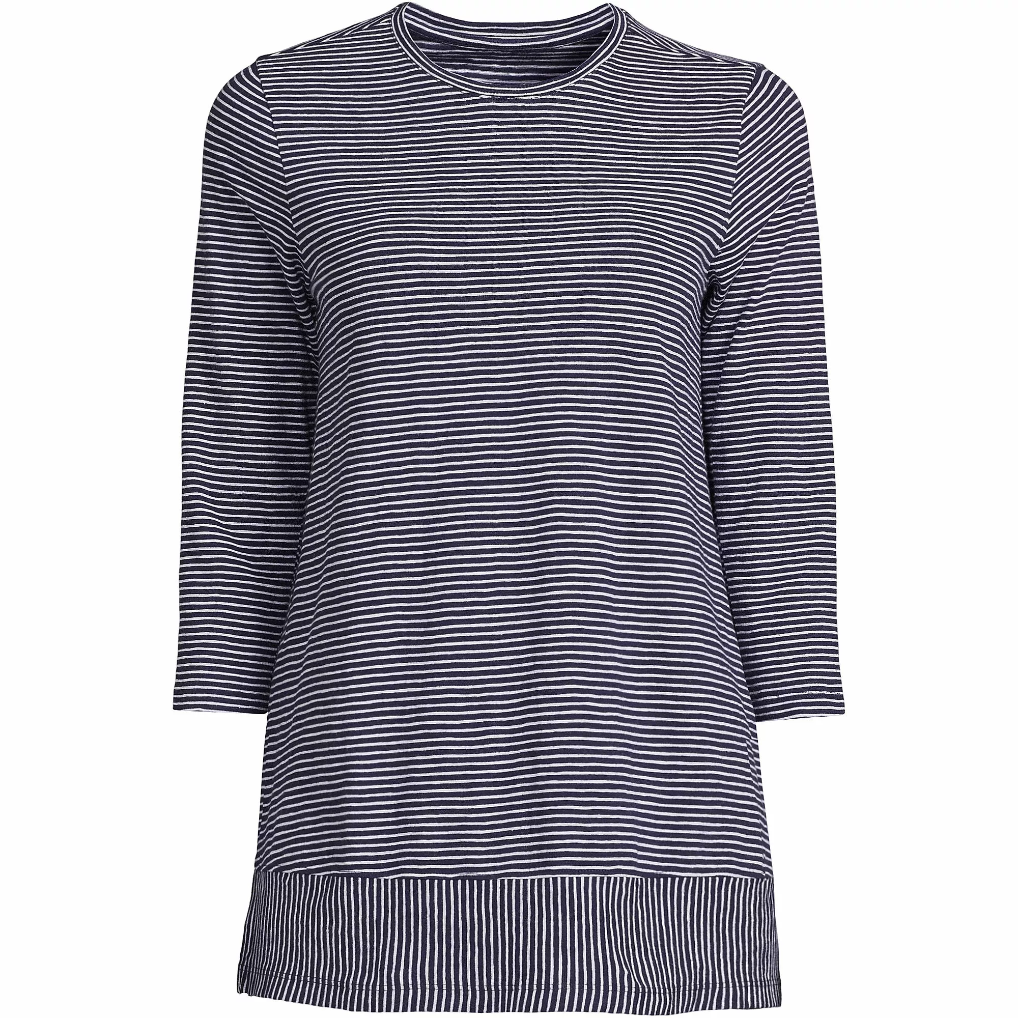 Lands' End Women's 3/4 Sleeve Slub Jersey Swing Tunic - Image 5