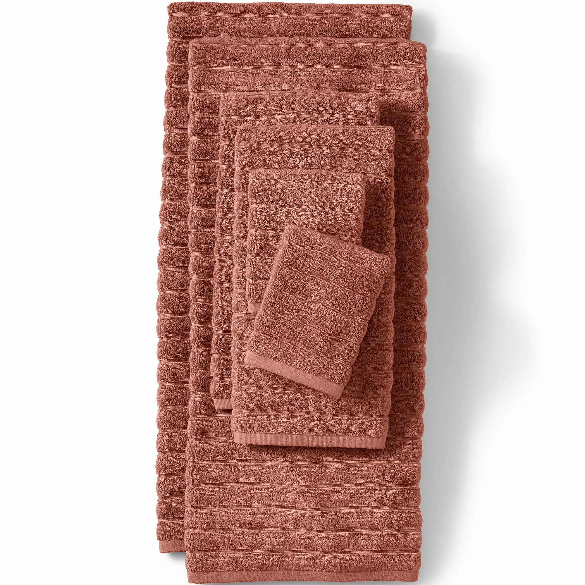 Lands' End Organic Cotton Rib 6-Piece Towel Set