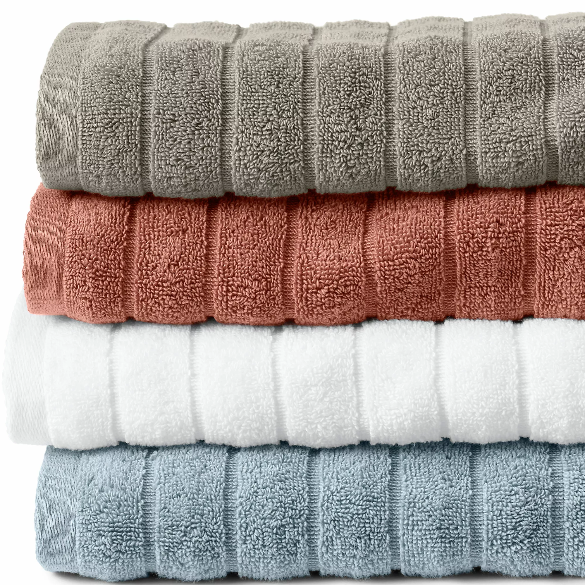 Lands' End Organic Cotton Rib 6-Piece Towel Set - Image 2