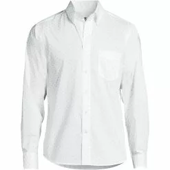Blake Shelton X Lands' End Men's Traditional Fit Comfort-First Dress Shirt With Coolmax