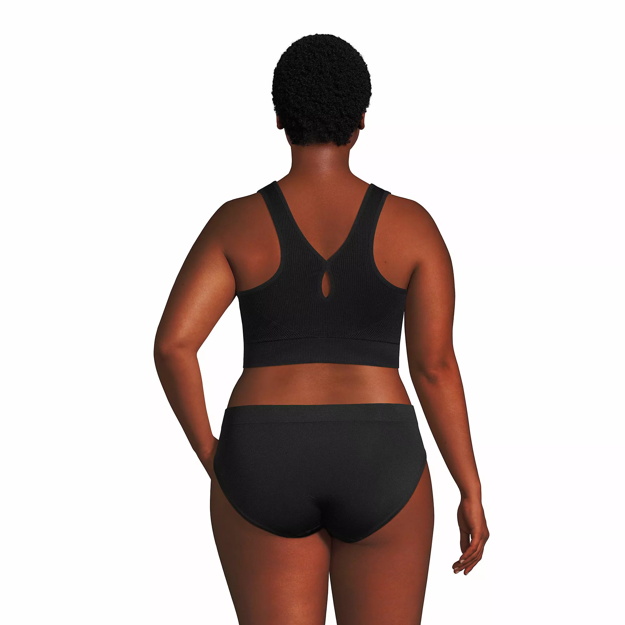 Lands' End Women's Seamless Zip Front Bra - Image 4