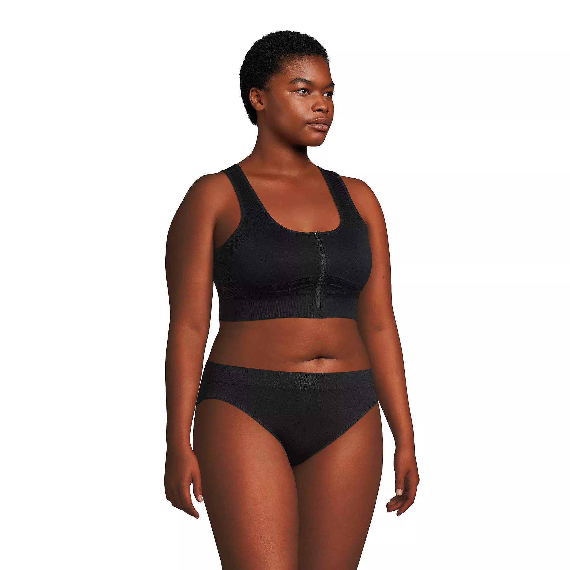 Lands' End Women's Seamless Zip Front Bra - Image 6