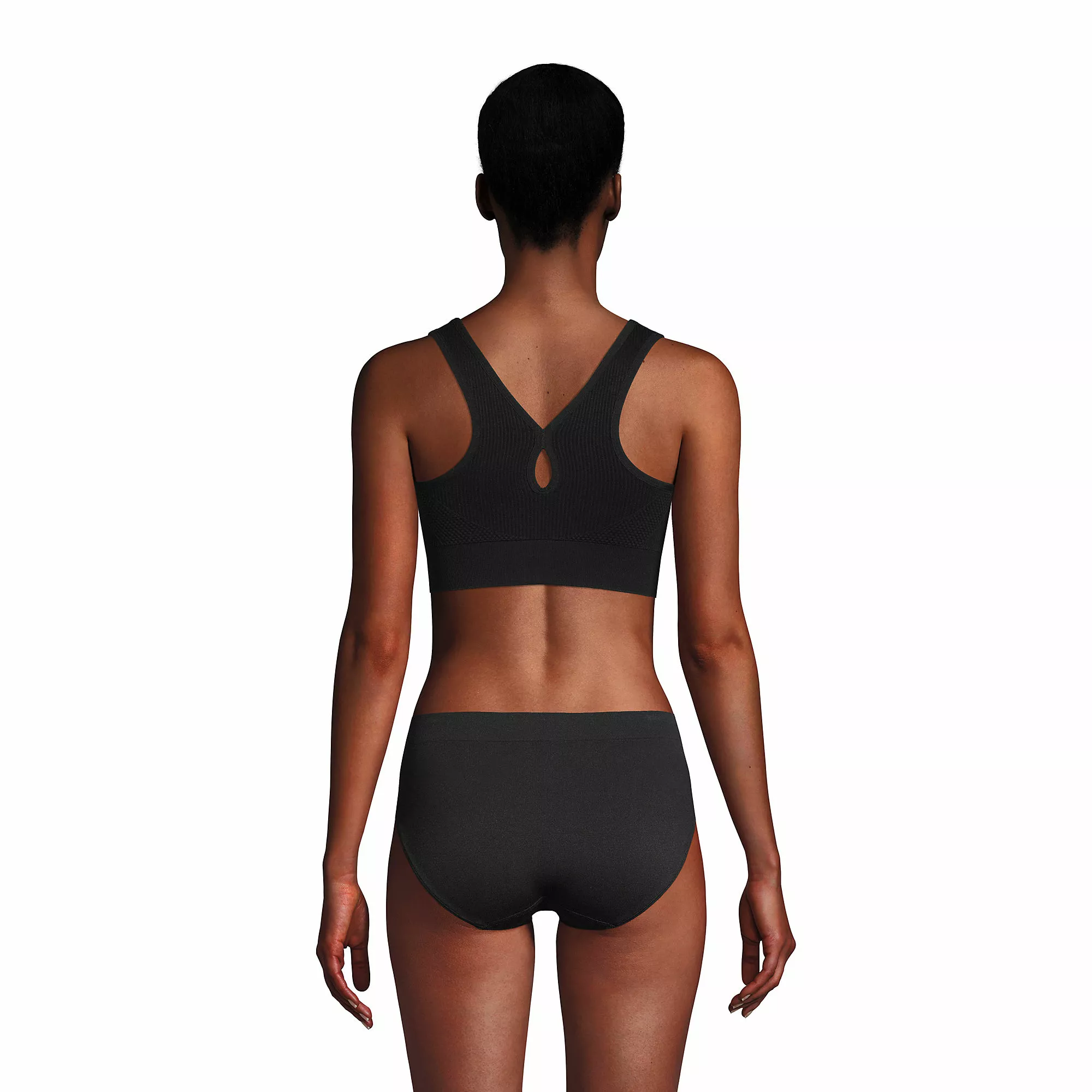 Lands' End Women's Seamless Zip Front Bra - Image 3